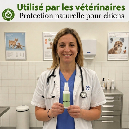 Spray Dentaire PawCo™ – Cible les bactéries responsables du tartre et de la mauvaise haleine chez le chien