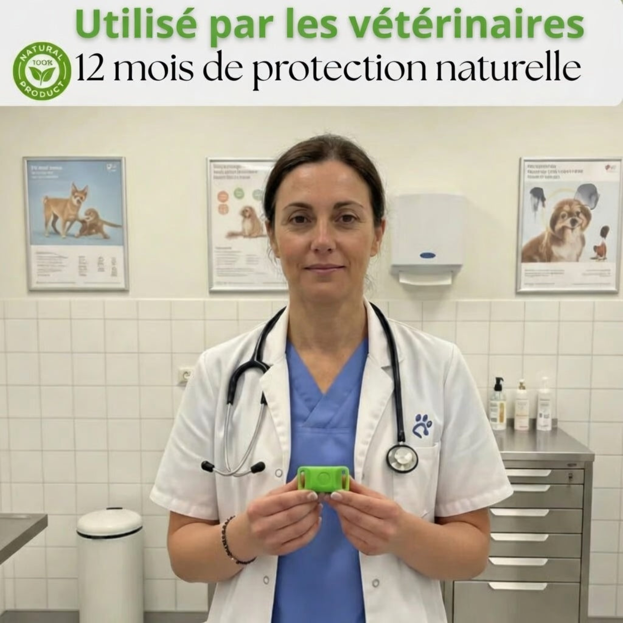 Pendentif Pawco™ - 12 mois de protection naturelle pour chiens