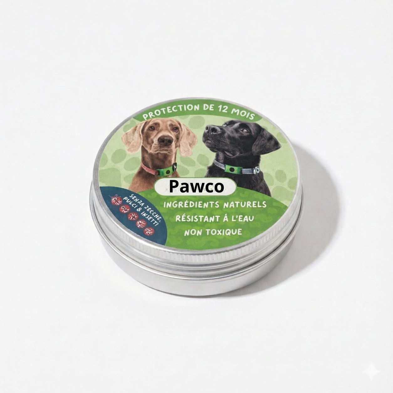 Pendentif Pawco™ - 12 mois de protection naturelle pour chiens