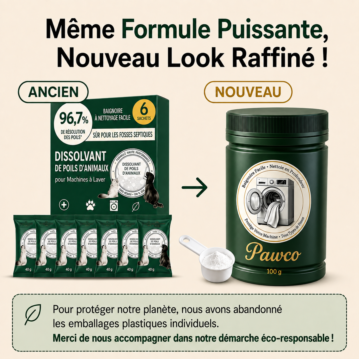 Dissolvant de poils d'animaux PawCo™