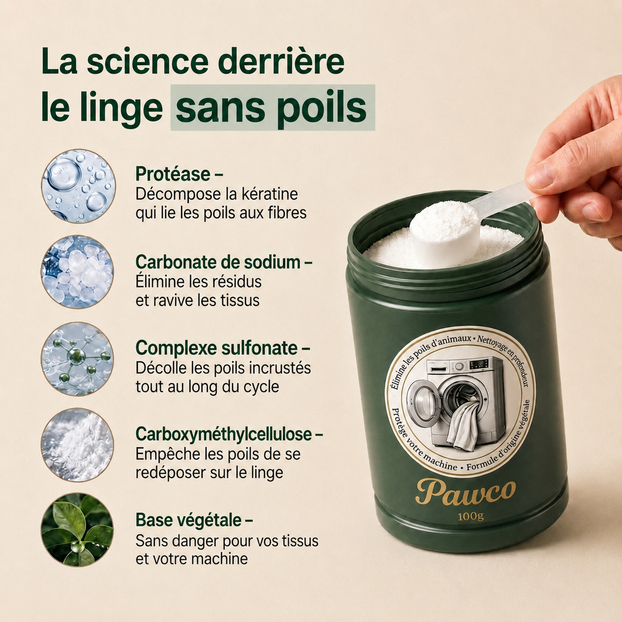 Dissolvant de poils d'animaux PawCo™